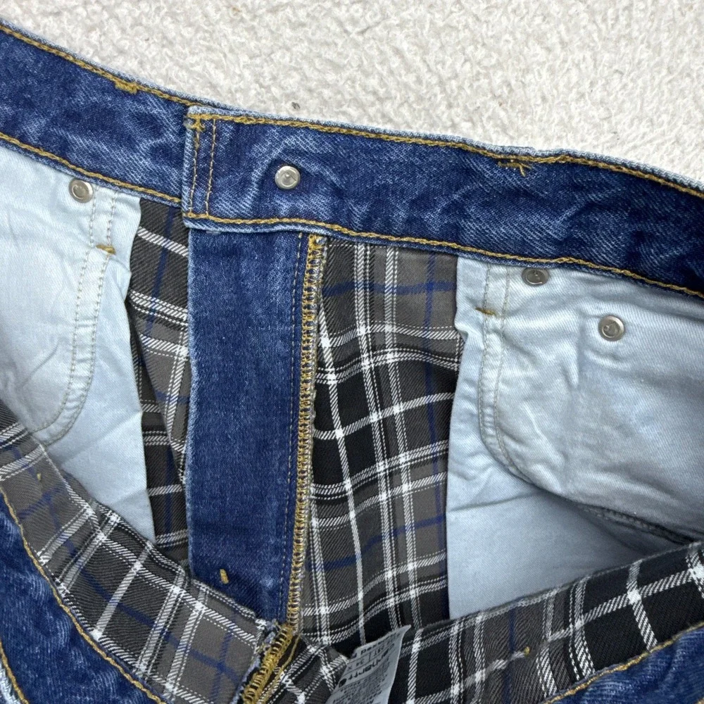 Carhartt‎ B172 DST Relaxed Fit Flannel Lined Straight Leg Jeans Mens 46x32 NWT